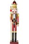 Christmas Ornament Lead Soldier Nutcracker Claret Red-Gold 60 Cm.