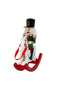 Christmas Ornament Lead Soldier Rocking Horse Green-White 15 Cm.