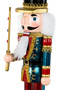 Christmas Ornament Lead Soldier Nutcracker with Sword Claret-Red-Blue 38 Cm. - 2