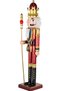 Christmas Ornament Lead Soldier Nutcracker Claret Red-Gold 60 Cm. - 3