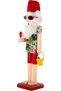 Christmas Ornament Lead Soldier Nutcracker with Shirt and Christmas Hat Red-Green 38 Cm. - 3