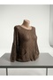 Oversize Cutwork Openwork Woven Cotton Washable Pocket Sweater (Product Length 57 cm) - 8
