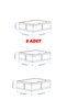 Skubb Under-Bed and Wardrobe Storage - 3-Piece Advantage Set (65X55X19 cm - White) Sweetory Home Sticker - 4