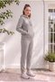 Women's Stone 3-Thread Kangaroo Tracksuit Set with Cotton Inside, Winter Soft Textured - 3