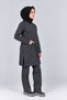 (Soft) Tesettür Anthracite Gray Lycra Women's Medical Uniform Doctor and Nurse Uniform Scrubs Surgical Suit - 2