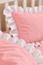 100% Cotton Ruffled Baby Duvet Cover Set Pink - 4