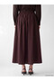 Rmz Gi̇yi̇m Farkiyla A-Line Poplin Skirt with Waist Drawstring - 3