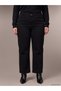 Nevavm with a Difference Lcw Petite Black Denim Straight Wideleg High Waist Wide Leg Women's Jean Pants - 2