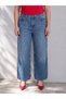Nevavm with a Difference Lcw Curve Blue Denim Straight Wideleg High Waist Wide Leg Women's Jean Pants - 2