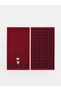 Lcw Home Red 2-Piece Embroidered Hand Towel 30X50 cm - 3