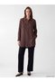 Lcw Grace Brown Striped Women's Shirt Tunic with Nevavm Difference - 2