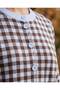 Women's Plaid Patterned Buttoned Knitwear Cardigan - 3