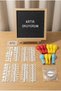 Reading Day Decoration Mini Set Dark Gray Felt Writing Board with Stand and Balloon Chain I'M Now Reading Concept - 3