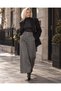Gray Palazzo Trousers with Double Belt Detail
