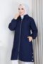 Women's Onion Patterned Pocketed Wear-And-Go Quilted Coat - 6