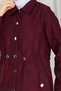Women's Crescent Patterned Quilted Jacket with Tunnel Waist and Tunnel Pass-Through - 8