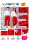 Unisex Children's Red Cargo Pocket Sweatpants 3-Yarn Fabric Without Shedding 100% Cotton Product (4 Seasons) - 6