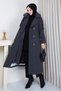 Women's Double-Breasted Collar Epaulet Lined Cashmere Coat - 2