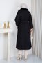 Women's Double-Breasted Collar Epaulet Lined Cashmere Coat - 8