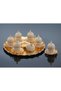 Turkish Coffee Cup Set with Pearl Coating Special Design Metal Gold - 2