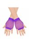 80S 90S Retro Purple Mesh Fingerless Short Gloves 11 cm (5492)