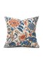 Floral Digital Printed Sapphire Flower Pattern Square Throw Pillow Cover 43 X 43 cm Double Sided Throw Pillow Cover 1 Pc - 2