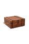 27X27Cm Wooden Memory Box with Lock and Inscribed Inner Lid - 2