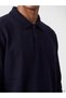 Lcw Vision Navy Blue Polo Collar Men's Sweatshirt - 3