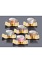 Turkish Coffee Cup Set Luxury for 6 People Metal Colorful-Gold – Selçuklu Model - 2