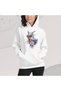 Unisex White Hooded Oversize Sweatshirt Comfortable Fit Cotton with Fleece Inside