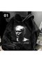Unisex Anthracite Washed Fabric Casual Fit Hooded Sweatshirt with Kangaroo Pocket