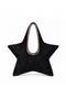 Star Yıldız Form Women's Shoulder Bag - Suede Black