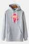 Unisex Gray Hooded Oversize Sweatshirt Comfortable Fit Cotton with Fleece Inside