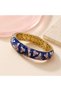 Navy Butterfly Enamel Bangle