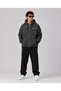 Unisex Anthracite Vintage Wash Oversize Hooded Sweatshirt Trendy Streetwear