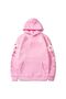 Unisex Pink Relaxed Fit Hooded Kangaroo Pocket Thick Sweatshirt