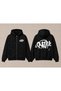 Unisex Anthracite Washed Kangaroo Pocket Hooded Casual Sweatshirt with Vintage Effect