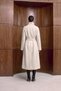 Women's Belted Stand Collar Cashmere Coat 32526 - 3