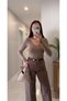 V-Neck Cashmere Knitwear Bodysuit