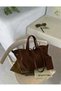 Suede Very Stylish Shoulder Bag with Wallet Accessories - 2