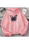 Unisex Pink Off-Shoulder Oversize Hooded Casual Sweatshirt with Kangaroo Pocket