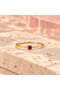 Petite Square Crystal Ring - Ruby Red, 8