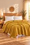 100% Cotton Double Pompom Pique 240X260 cm |   Mustard