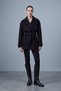 Women's Short Cashmere Coat with Sleeve Cuff Detail 32542