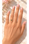 Petite Square Crystal Ring - Ruby Red, 8 - 4