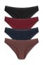 Women's Interlock Laser Cut Honeycomb Rubber Slip Panties 4 Pack