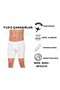 02 Men's Ribbed White Boxer Shorts Single Piece - 2
