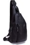 Genuine Leather Crossbody Bag with Chest Strap - 2