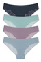 Women's Interlock Laser Cut Lace Back Slip Panties 4-Pack