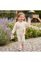 Girl's Cardigan with Floral Motifs, Hand-Knitted Look Knitwear